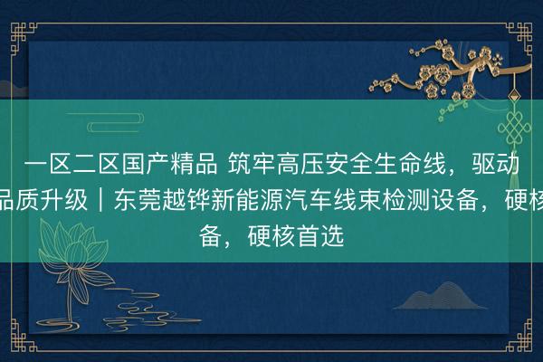 一区二区国产精品 筑牢高压安全生命线，驱动车企品质升级｜东莞越铧新能源汽车线束检测设备，硬核首选