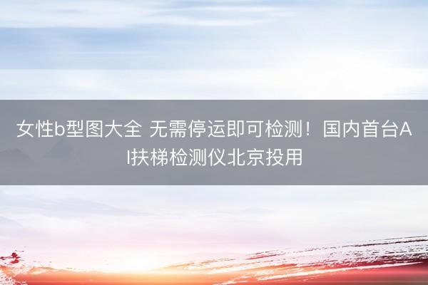 女性b型图大全 无需停运即可检测!国内首台AI扶梯检测仪北京投用