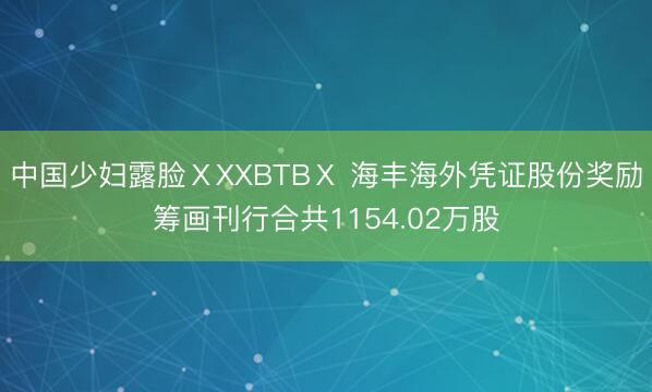 中国少妇露脸ⅩXXBTBⅩ 海丰海外凭证股份奖励筹画刊行合共1154.02万股