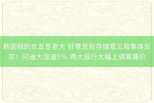 韩国我的女友是老大 好意思股存储意见股集体反攻！闪迪大涨逾5% 两大投行大幅上调筹算价