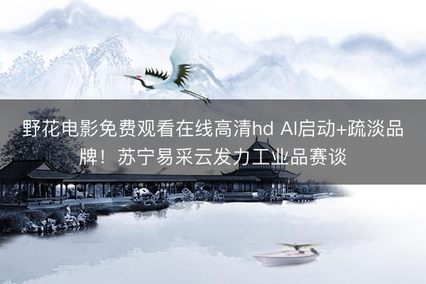 野花电影免费观看在线高清hd AI启动+疏淡品牌！苏宁易采云发力工业品赛谈