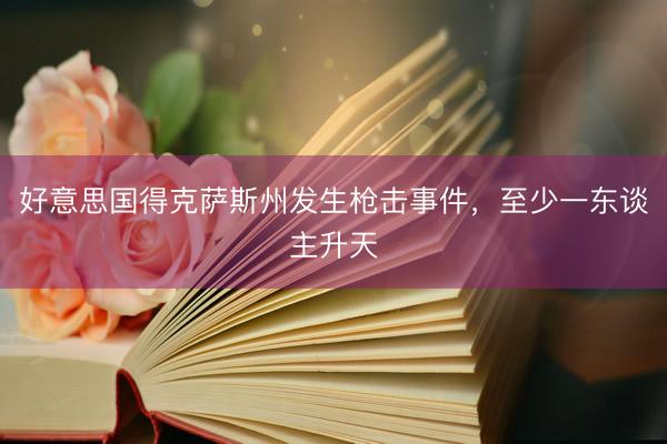 好意思国得克萨斯州发生枪击事件，至少一东谈主升天